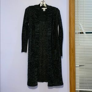Beautiful dark gray long sweater cardigan!